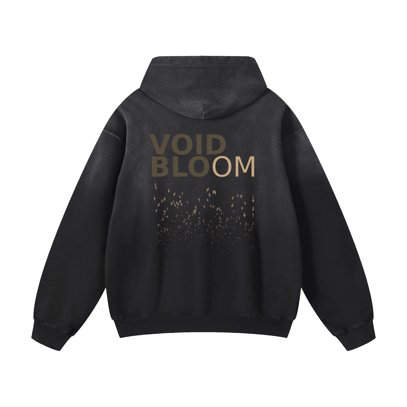 steelvora,voidbloom,oversized,heavyweight,sunfade,washedblack,streetwear,geometric,mineral,crystal,unisex,dropshoulder,cotton,400gsm,chapter001,DTG,hoodie,black,bloom,void