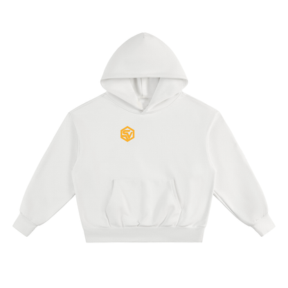 Solar Flare Hoodie — Oversized Heavyweight Streetwear Hoodie with Gold Sunburst Print (500 GMS)