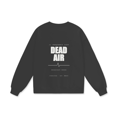 STEELVORA Dead Air — Heavyweight Drop Shoulder Sweatshirt | Minimal Techwear Streetwear Crewneck
