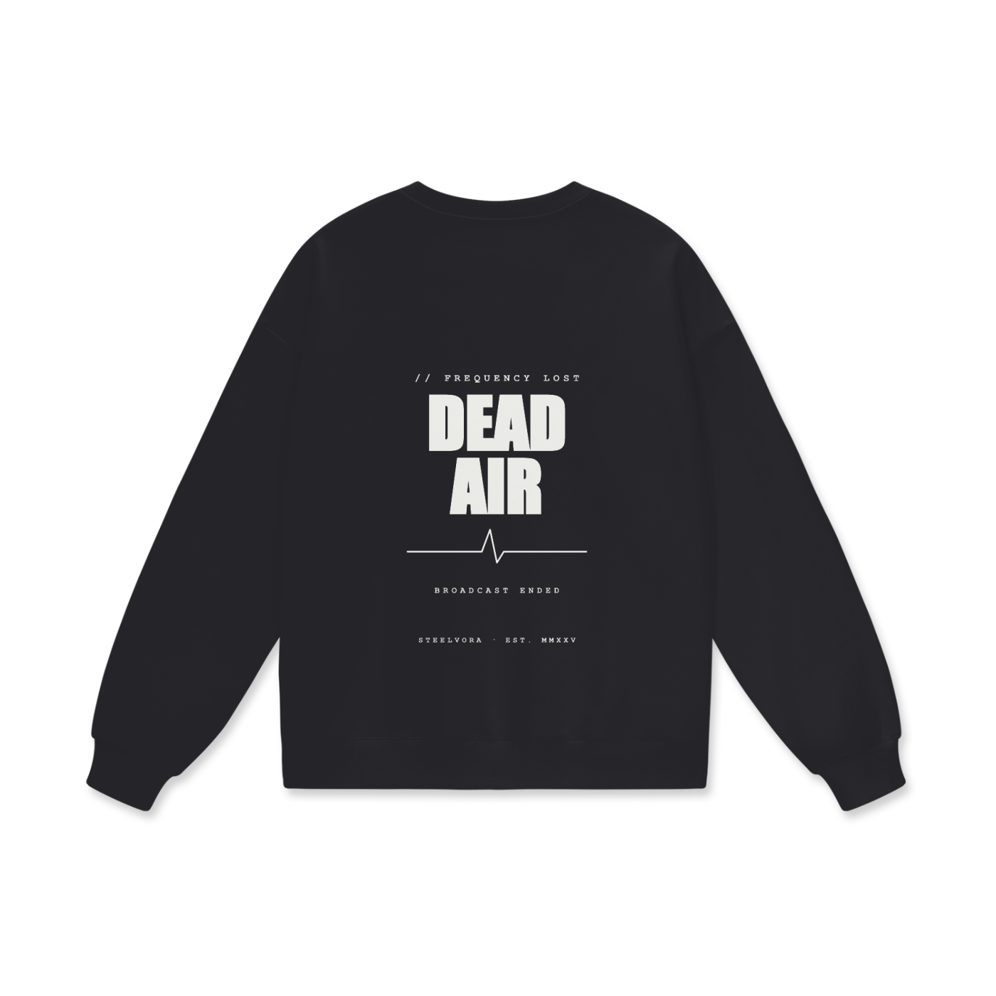 STEELVORA Dead Air — Heavyweight Drop Shoulder Sweatshirt | Minimal Techwear Streetwear Crewneck