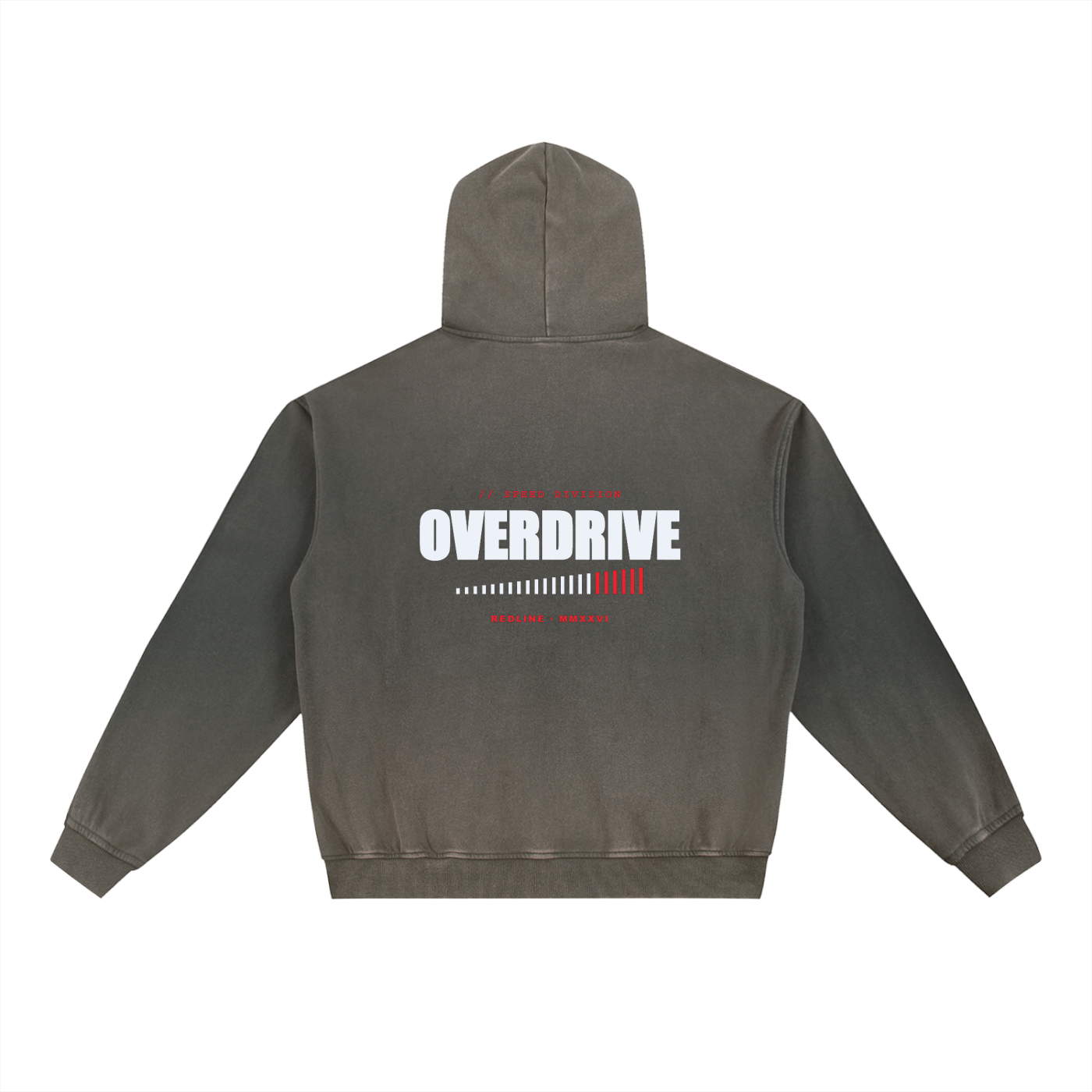 Overdrive — Vintage Washed Gradient Fleece Hoodie (404 GMS)