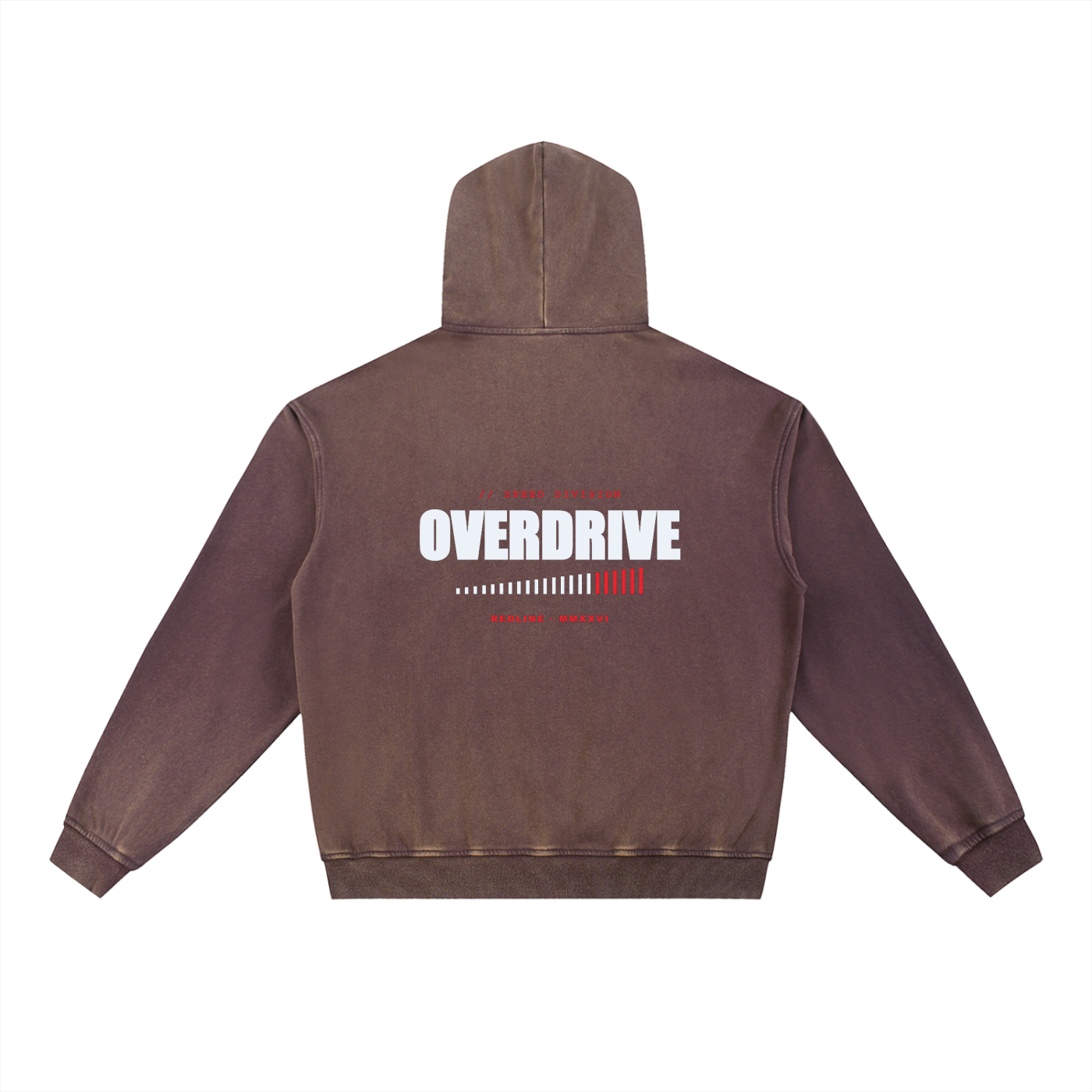 Overdrive — Vintage Washed Gradient Fleece Hoodie (404 GMS)