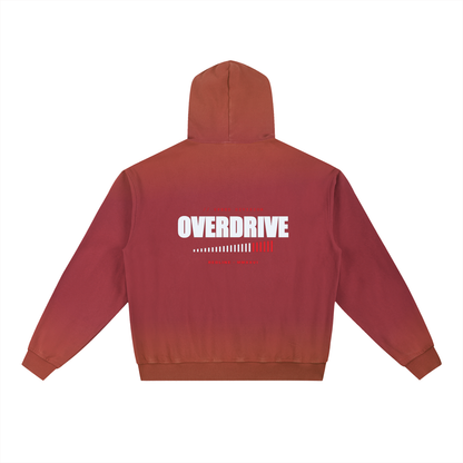 Overdrive — Vintage Washed Gradient Fleece Hoodie (404 GMS)