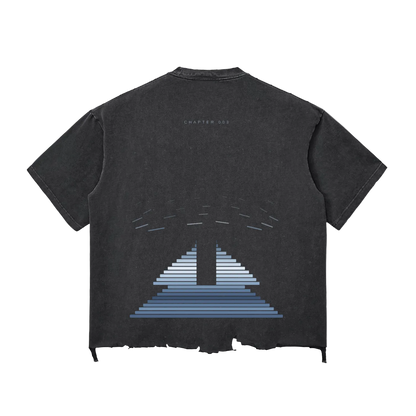 Snow Wash Raw-Hem Boxy T-shirt