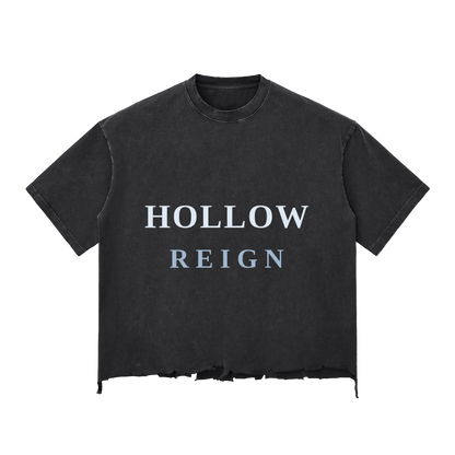 Snow Wash Raw-Hem Boxy T-shirt