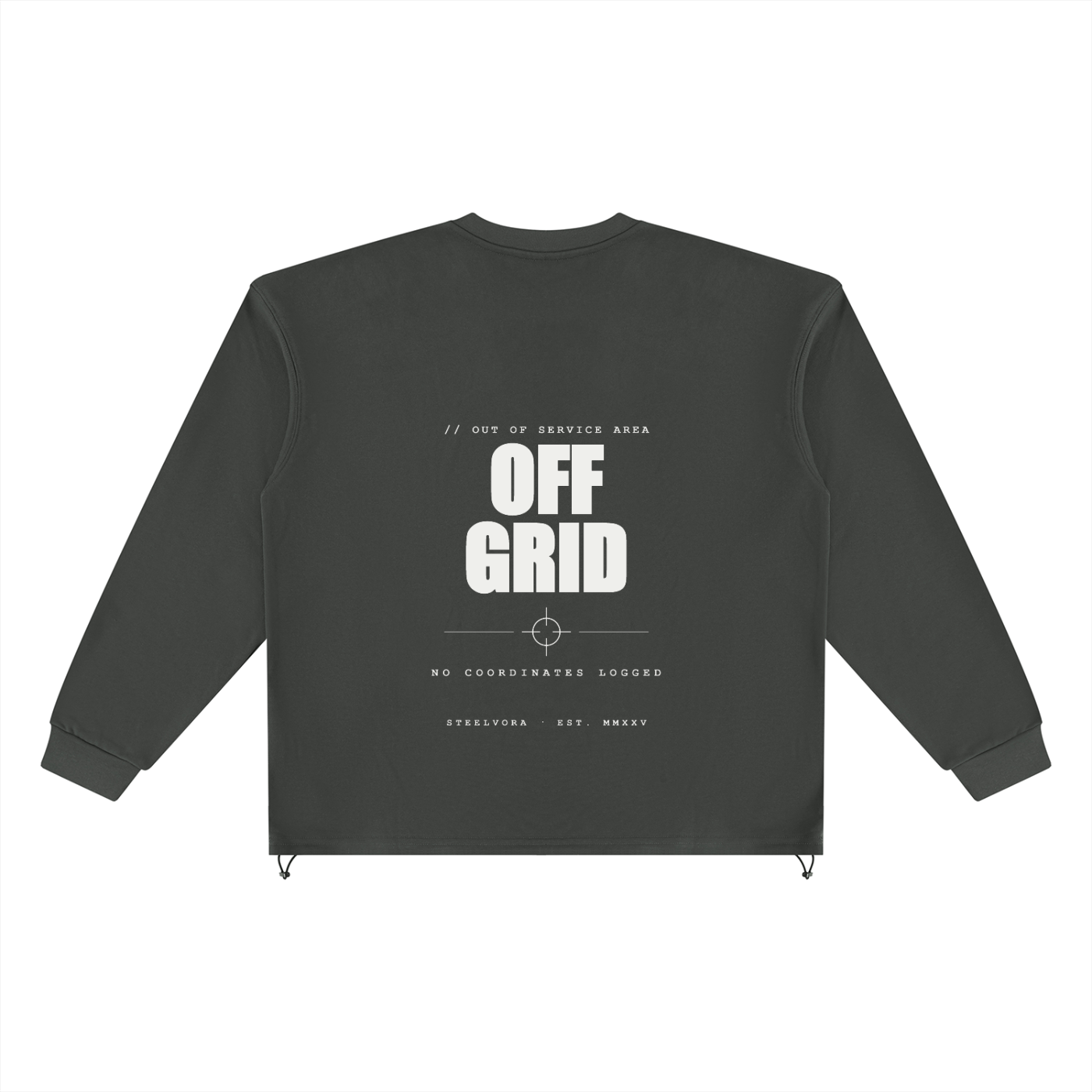 STEELVORA Off Grid — Heavyweight Oversized Boxy Sweatshirt | Minimal Techwear Streetwear Crewneck