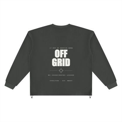 STEELVORA Off Grid — Heavyweight Oversized Boxy Sweatshirt | Minimal Techwear Streetwear Crewneck