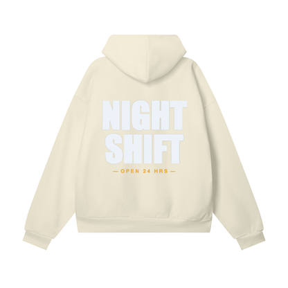 Night Shift — Oversized Heavyweight Hidden Pocket Fleece Hoodie (460 GMS)