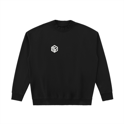 STEELVORA Blackout — Drop Shoulder Crewneck Sweatshirt | Minimal Late-Night Streetwear Crewneck