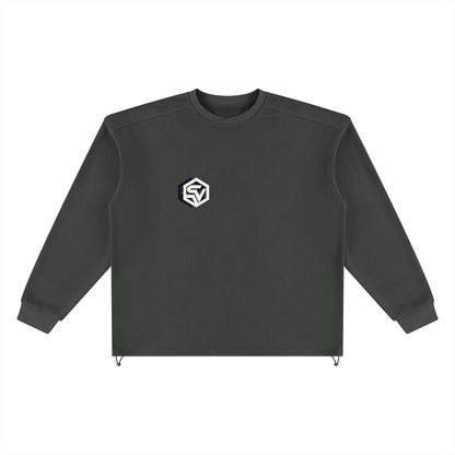 STEELVORA Off Grid — Heavyweight Oversized Boxy Sweatshirt | Minimal Techwear Streetwear Crewneck