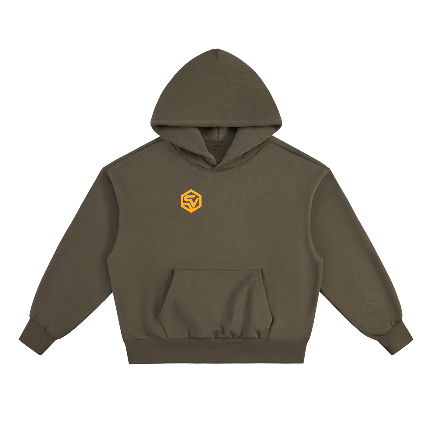 Solar Flare Hoodie — Oversized Heavyweight Streetwear Hoodie with Gold Sunburst Print (500 GMS)