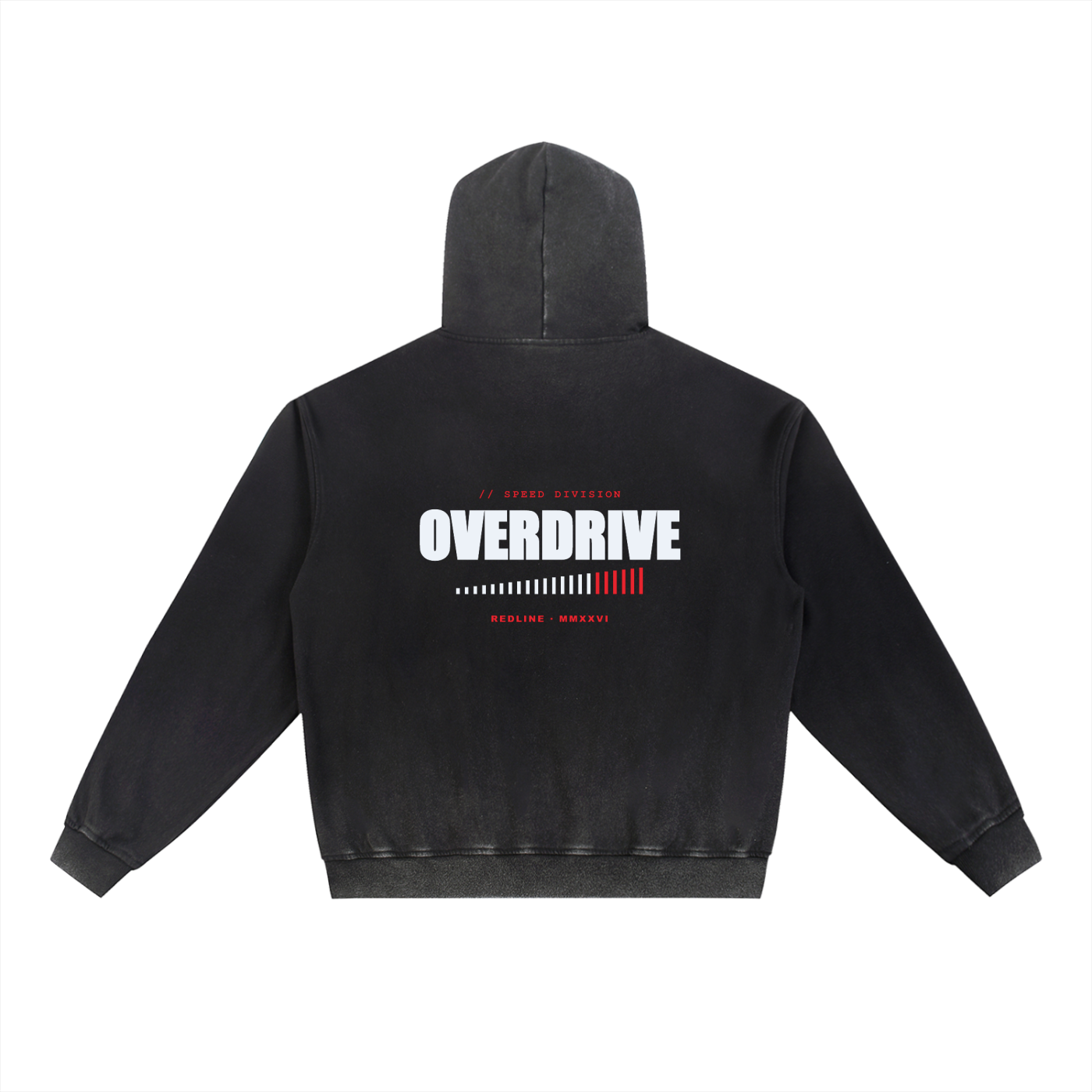 Overdrive — Vintage Washed Gradient Fleece Hoodie (404 GMS)