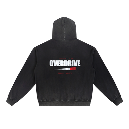 Overdrive — Vintage Washed Gradient Fleece Hoodie (404 GMS)