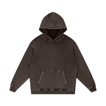 Terminal — Snow Washed Loose Cotton Hoodie | Departure Board Transit Streetwear Hoodie
