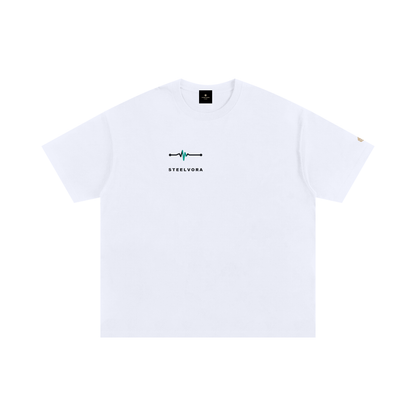 Frequency — Oversized 100% Cotton Tee | Minimal Waveform Graphic Streetwear T-Shirt