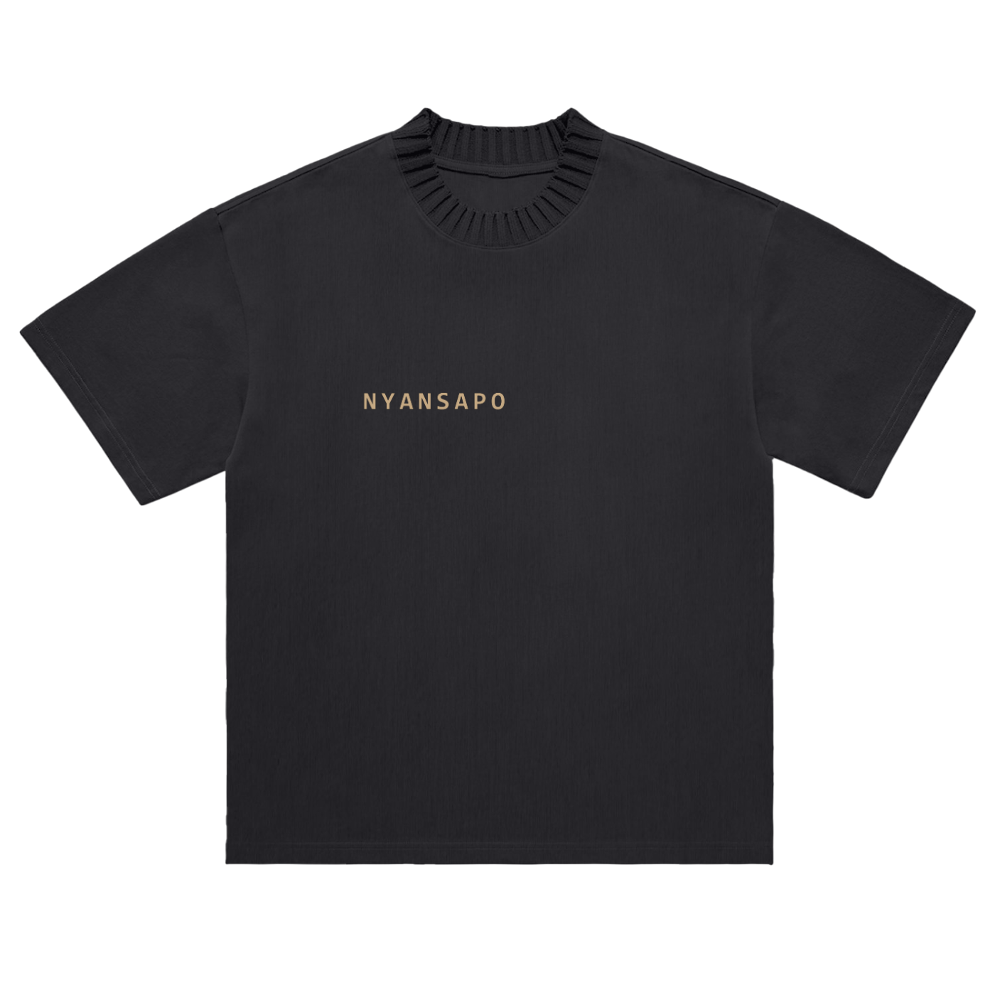 NYANSAPO Heavyweight Knitted Round Neck T-Shirt