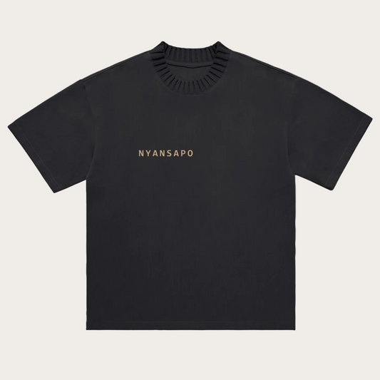 NYANSAPO Heavyweight Knitted Round Neck T-Shirt