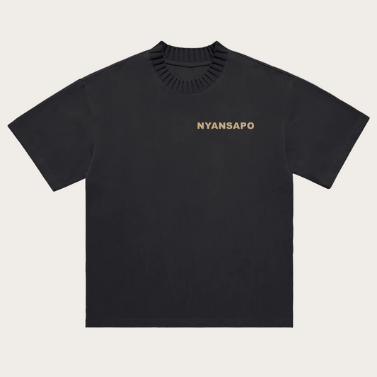 NYANSAPO Heavyweight Knitted Round Neck T-Shirt