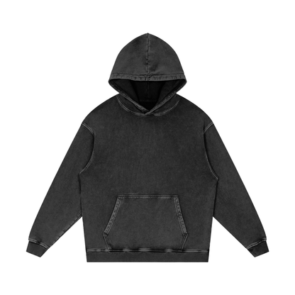 Terminal — Snow Washed Loose Cotton Hoodie | Departure Board Transit Streetwear Hoodie