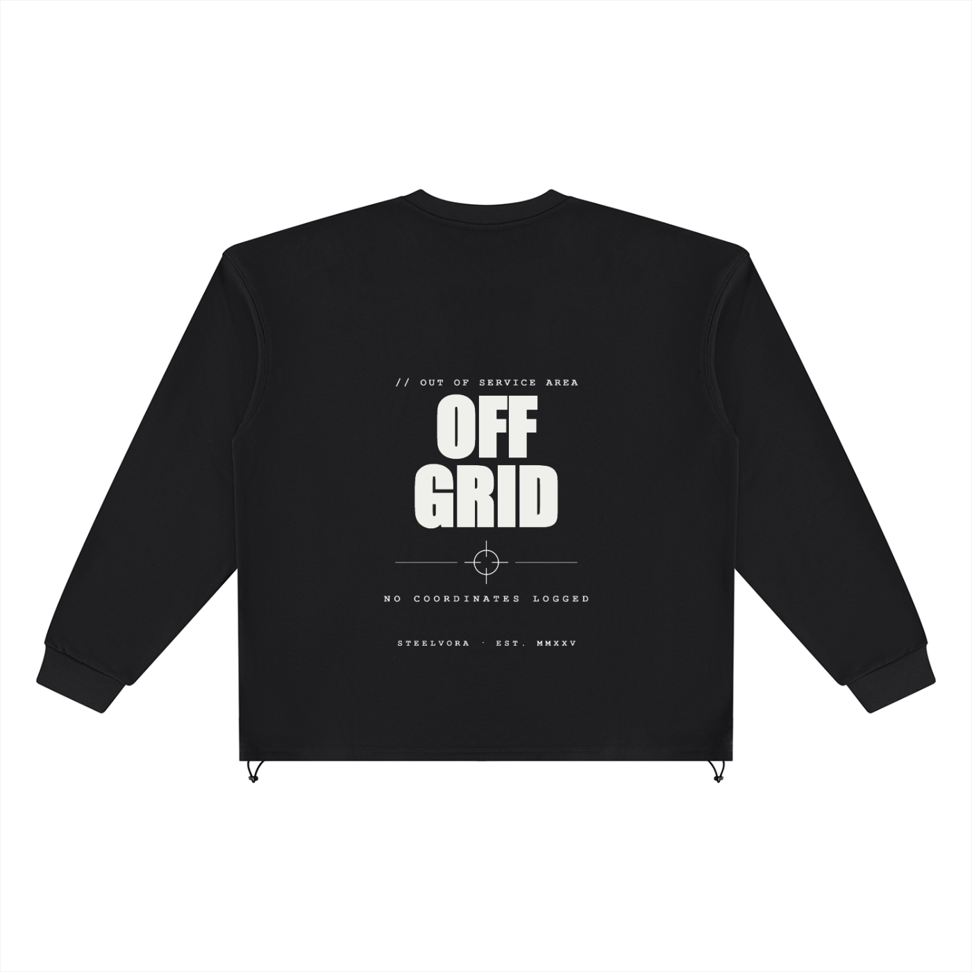 STEELVORA Off Grid — Heavyweight Oversized Boxy Sweatshirt | Minimal Techwear Streetwear Crewneck