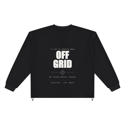 STEELVORA Off Grid — Heavyweight Oversized Boxy Sweatshirt | Minimal Techwear Streetwear Crewneck