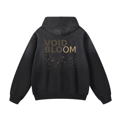 steelvora,voidbloom,oversized,heavyweight,sunfade,washedblack,streetwear,geometric,mineral,crystal,unisex,dropshoulder,cotton,400gsm,chapter001,DTG,hoodie,black,bloom,void