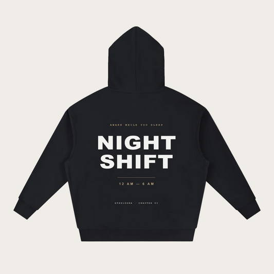 Night Shift — Heavyweight Boxy Hoodie