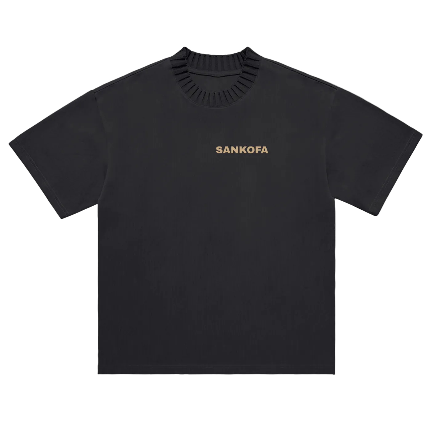 SANKOFA Heavyweight Knitted Round Neck T-Shirt