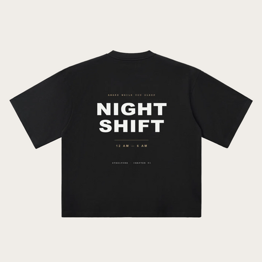 Night Shift Tee — Oversized Drop-Shoulder | Chapter 01
