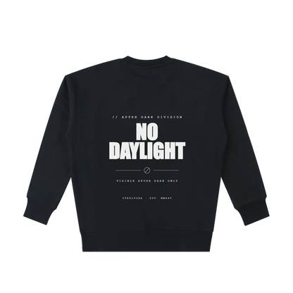 No Daylight — Essential Heavyweight Cotton Sweatshirt | Minimal Late-Night Streetwear Crewneck