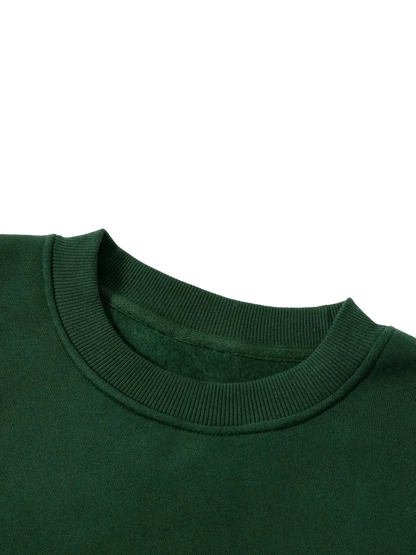 NO SLEEP — Boxy Fleece Crewneck Sweatshirt | Minimal Late-Night Streetwear Crewneck
